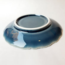 Load image into Gallery viewer, Ji Lan Blue Auspicious Cloud and Cranes Dish Large