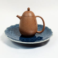 Load image into Gallery viewer, Ji Lan Blue Auspicious Cloud and Cranes Dish Large