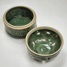 Load image into Gallery viewer, Green Celadon Ceramic Coil Incense Burner