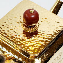 Load image into Gallery viewer, 24 K Gold Plated Pure Silver Teapot Lotus Heart Sutra #2 100 ml