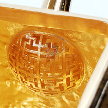 Load image into Gallery viewer, 24 K Gold Plated Pure Silver Teapot Lotus Heart Sutra #1 100 ml