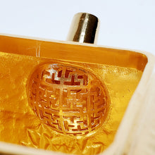 Load image into Gallery viewer, 24 K Gold Plated Pure Silver Teapot Lotus Heart Sutra #2 100 ml
