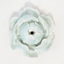 Load image into Gallery viewer, Celadon Porcelain Incense Burner - Peony Flower Small