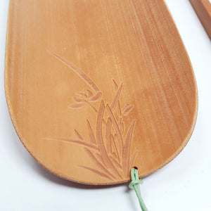 Tea Tool Set - Bamboo Orchid Tea Scoop, Clip and Scraper