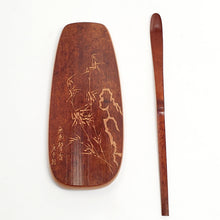Load image into Gallery viewer, Tea Tool Set - Carved Aged Bamboo #4
