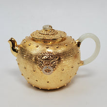 Load image into Gallery viewer, 24 K Gold Plated Pure Silver Teapot Lions 200 ml
