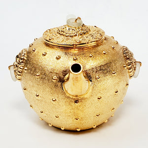 24 K Gold Plated Pure Silver Teapot Lions 200 ml