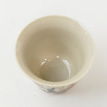 Load image into Gallery viewer, 2 Ash Glazed Poppies Porcelain Teacups 40 ml
