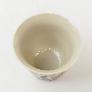2 Ash Glazed Poppies Porcelain Teacups 40 ml