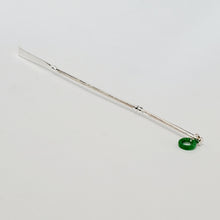 Load image into Gallery viewer, Pure Silver Tea Scraper with Jade Ring
