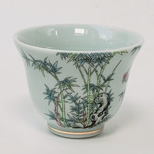 Load image into Gallery viewer, 4 Celadon Teacups Mei Lan Ju Zhu 90 ml
