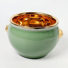 Load image into Gallery viewer, Gold 24k Lined Celadon Ruyi Style Teacup 185 ml

