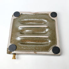 Load image into Gallery viewer, Tea Boat Tray Green Lotus Square Ceramic
