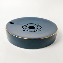 Load image into Gallery viewer, Tea Boat Tray Navy Blue Porcelain
