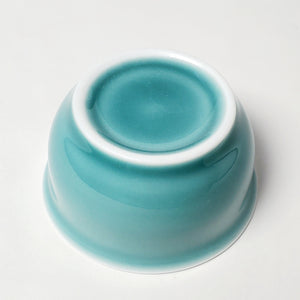 Teacup - 2 Pieces Seafoam Blue Gold Guilted Reed 40 ml