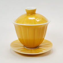 Load image into Gallery viewer, Gaiwan - Tuscan Sun Glaze Sunflower Shape 110 ml
