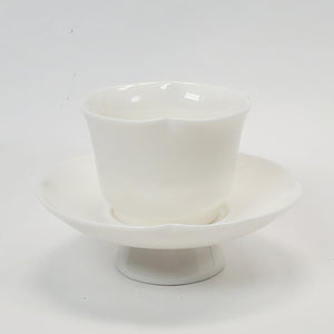Teacup Saucer Set -  White Jade Like Porcelain