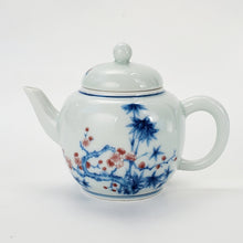 Load image into Gallery viewer, Teapot Blue and White Porcelain Bamboo Prunus 150 ml

