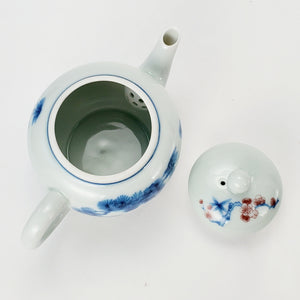 Teapot Blue and White Porcelain Bamboo Prunus 150 ml