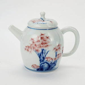 Teapot Blue and White Porcelain Bamboo Garden 130 ml