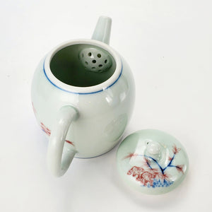 Teapot Blue and White Porcelain Bamboo Garden 130 ml