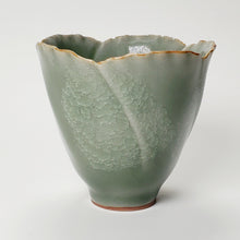 Load image into Gallery viewer, Celadon Cracked Glaze Tulip Teacup 90 ml
