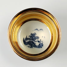 Load image into Gallery viewer, Teacup - Gold 24k Lined Mountains
