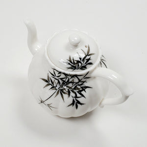 Teapot - White Porcelain Bamboo 140 ml