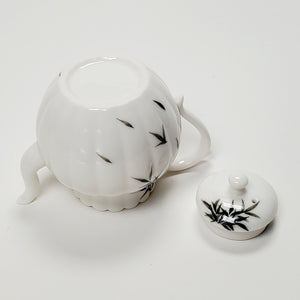 Teapot - White Porcelain Bamboo 140 ml