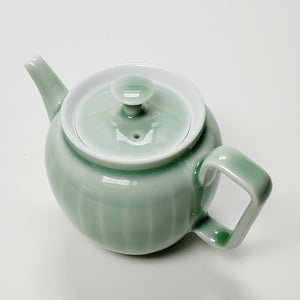 Teapot - Celadon Green Glazed White Porcelain 130 ml