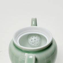 Load image into Gallery viewer, Teapot - Celadon Green Glazed White Porcelain 130 ml
