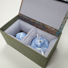 Load image into Gallery viewer, Teapot Teacup Set Blue and White Silver Lined 150 ml 100 ml
