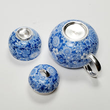 Load image into Gallery viewer, Teapot Teacup Set Blue and White Silver Lined 150 ml 100 ml
