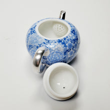 Load image into Gallery viewer, Teapot Teacup Set Blue and White Silver Lined 150 ml 100 ml
