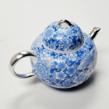 Load image into Gallery viewer, Teapot Teacup Set Blue and White Silver Lined 150 ml 100 ml
