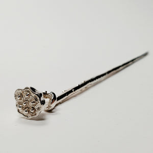 Tea Pick Scraper Pure Silver Lotus Seed Pod Design