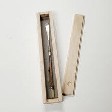 Load image into Gallery viewer, Tea Pick Scraper Silver with Bamboo Handle
