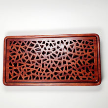 Load image into Gallery viewer, Tea Boat Tray Rectangular Huang Hua Li Hardwood Large
