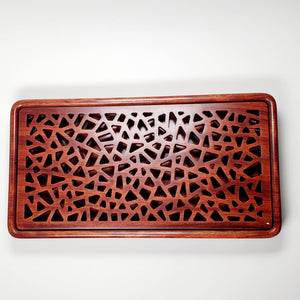 Tea Boat Tray Rectangular Huang Hua Li Hardwood Large