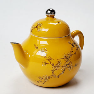 Teapot - Yellow Porcelain Prunus Flowers 110 ml