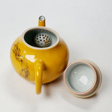 Load image into Gallery viewer, Teapot - Yellow Porcelain Prunus Flowers 110 ml
