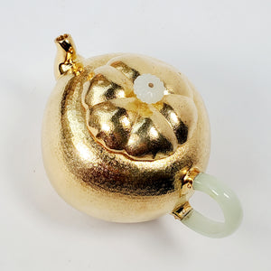 24 K Gold Plated Pure Silver Teapot Persimmon 180 ml