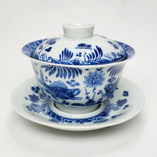 Load image into Gallery viewer, Gaiwan - Blue &amp; White Lotus Fish 200 ml
