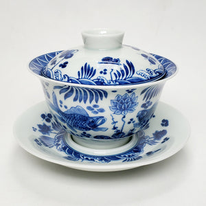 Gaiwan - Blue & White Lotus Fish 200 ml