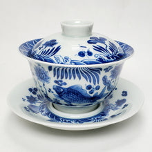 Load image into Gallery viewer, Gaiwan - Blue &amp; White Lotus Fish 200 ml
