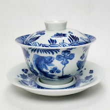 Load image into Gallery viewer, Gaiwan - Blue &amp; White Lotus Fish 200 ml
