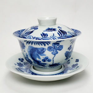 Gaiwan - Blue & White Lotus Fish 200 ml