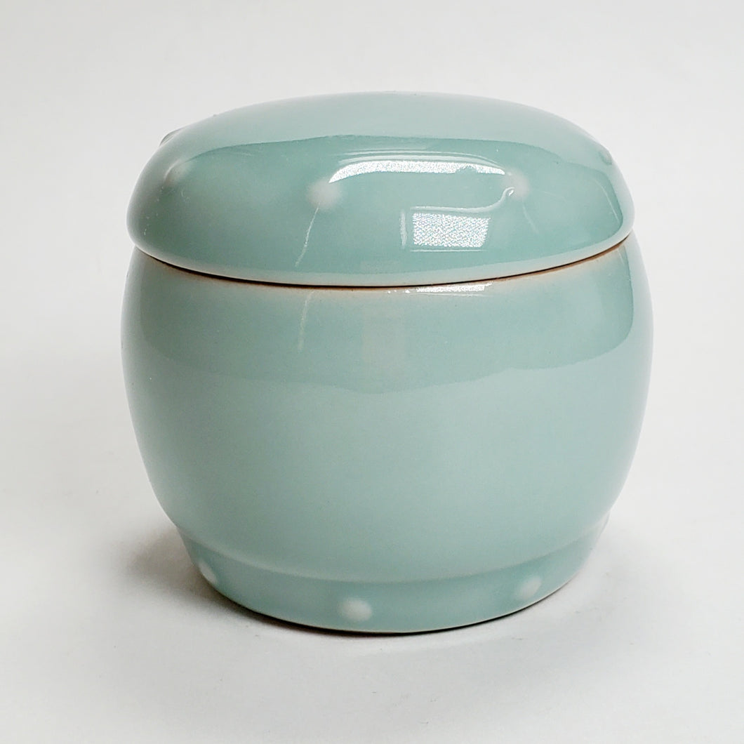 Tea Jar - Sky Blue Celadon Drum