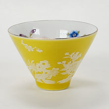 Load image into Gallery viewer, 2 Teacups Yellow Enamel White Porcelain 50 ml
