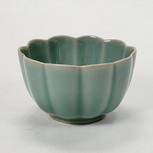 Load image into Gallery viewer, 2 Teacup Celadon Porcelain Scallop Shape 60 ml
